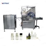 آلة تعبئة وتغطية زجاجات الزيت السائل للسجائر الإلكترونية أوتوماتيكيًا