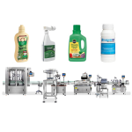 خط تعبئة وتغليف وتسمية الأسمدة السائلة والمبيدات الحشرية الأوتوماتيكي