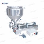 آلة تعبئة كريمة الصلصة السميكة الهوائية نصف أوتوماتيكية مع الخلط