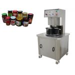 آلة شبه أوتوماتيكية لإغلاق أغطية البرطمانات الزجاجية المفرغة من الهواء لإغلاق الأغطية المعدنية