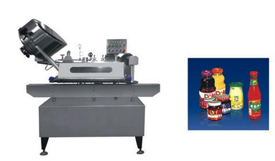 Button-controlled system glass Jar twist off Steam Capper equipment vacuum capping machine for sauce آلة إغلاق الفراغ التي يتم التحكم بها عن طريق الزر