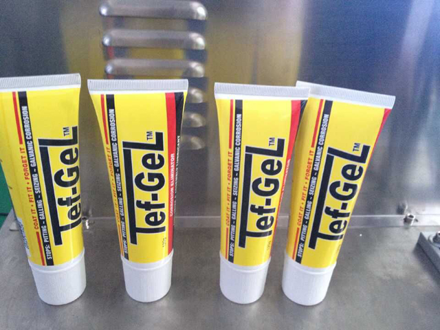 welding samples by ultrasonic tube sealer عينات اللحام بواسطة آلة سد الأنابيب بالموجات فوق الصوتية.jpg