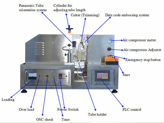 semi automatic sealing machines مانع تسرب الأنابيب بالموجات فوق الصوتية